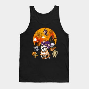 French Bulldog Witch Funny Dog Halloween Tank Top